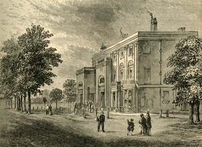 The Eyre Arms في عام 1820 ، c1876. بواسطة غير معروف