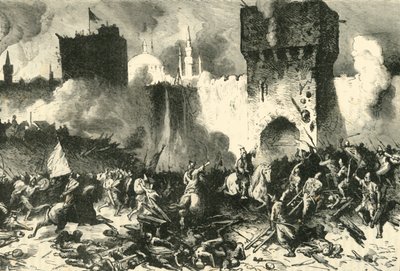 الهجوم الأخير على القسطنطينية ، 29 مايو 1453 ، 1890. بواسطة غير معروف
