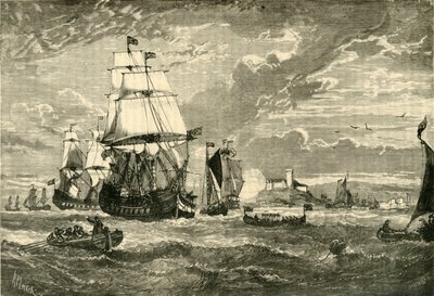الأسطول الأول لشركة الهند الشرقية مغادرة وولويتش ، 1601 ، 1890. بواسطة غير معروف