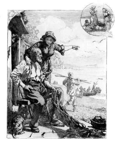 حصاد فيشر فولكس. الماكريل في الخليج ، رسم في جنوب ديفون ، 1882 بواسطة غير معروف
