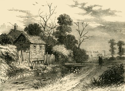نهر الأسطول ، بالقرب من سانت بانكراس ، 1825 ، c1876. بواسطة غير معروف