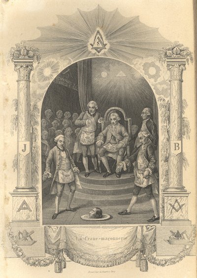 حفل الماسونيين الفرنسيين ، 1844 بواسطة غير معروف