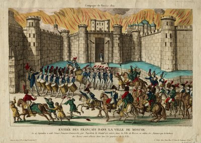 دخول الفرنسيين إلى موسكو ، 1812 بواسطة غير معروف