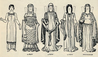 معرض الأزياء البريطانية: اللباس الذي ارتداه الناس في نورمان تايمز ، c1934 بواسطة غير معروف