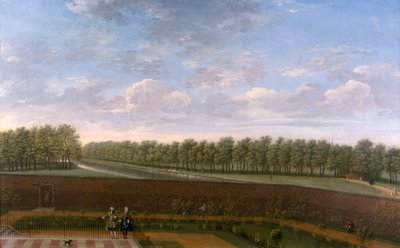 "The Garden of No 10 Downing Street"، c1740 بواسطة غير معروف