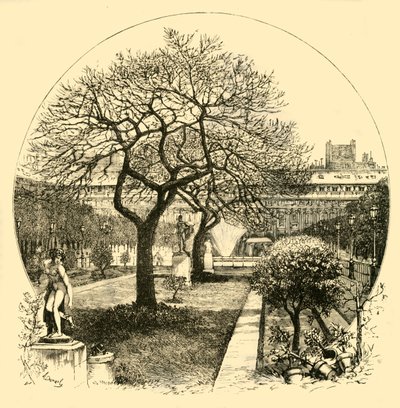 حدائق القصر الملكي ، باريس ، 1890. بواسطة غير معروف