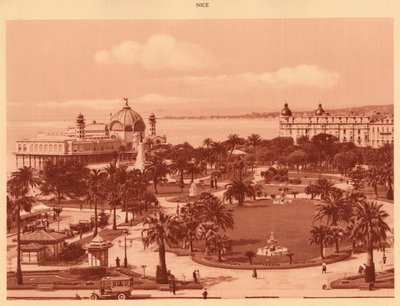 الحدائق من الكازينو ، نيس ، 1930. بواسطة غير معروف