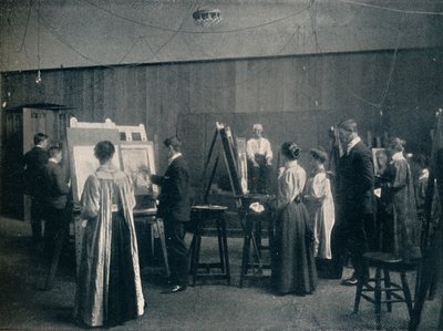 مدرسة غلاسكو للفنون ، واحدة من غرف الحياة ، c1900 بواسطة غير معروف