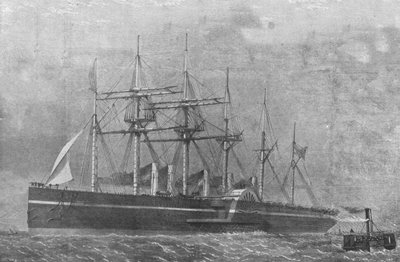 The Great Eastern ، 1860: السفينة تغادر ساوثامبتون في رحلتها الأولى ، 17 يونيو 1901. بواسطة غير معروف