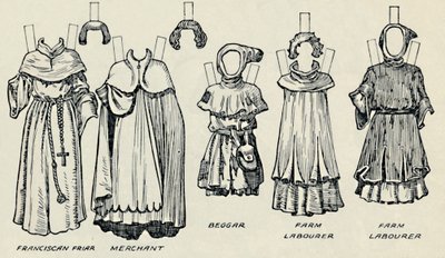 المعرض الكبير للزي البريطاني: فساتين متنوعة يتم ارتداؤها في نورمان تايمز ، c1934 بواسطة غير معروف