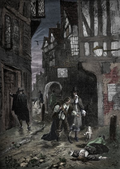 الطاعون العظيم: مشاهد في شوارع لندن ، 1665-1666 1905 بواسطة غير معروف