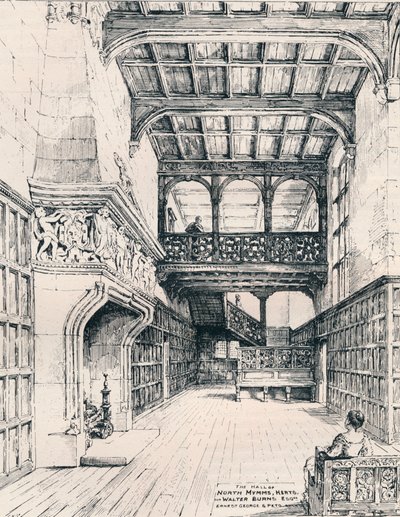 قاعة North Mymms ، Herts ، 1898 بواسطة غير معروف