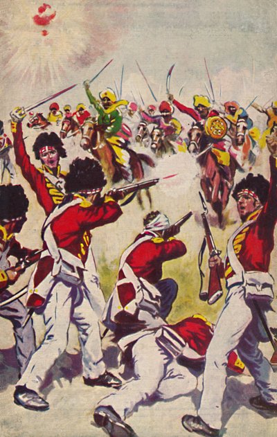 مشاة المرتفعات الخفيفة. تهمة سلاح الفرسان المحراتي في الآساي ، 1803 ، 1939 بواسطة غير معروف