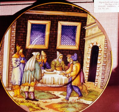 مؤسسة عيد الفصح ، لوحة خزفية إيطالية من أوربينو ، ج 1540-1545 بواسطة غير معروف
