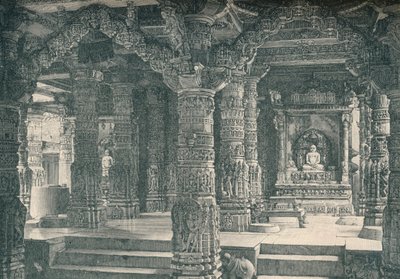 داخل معبد جاين في جبل أبو في راجبوتانا ، c1903 ، 1904 بواسطة غير معروف