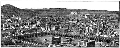 The Kaaba, Masjid al-Haram mosque, Mecca, 1877 بواسطة غير معروف