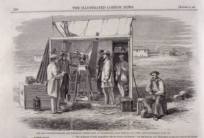 تُستخدم صورة Kew heliograph في رحلة مشاهدة كسوف إلى إسبانيا ، 1860 بواسطة غير معروف