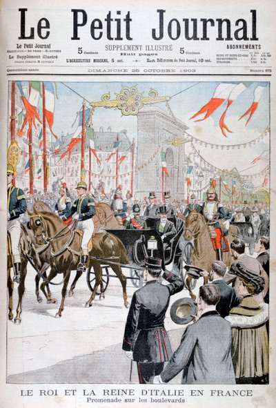 ملك وملكة إيطاليا في فرنسا 1903 بواسطة غير معروف