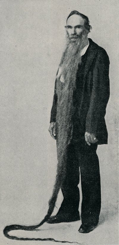 أطول لحية مسجلة ، 1896 ، 1910 بواسطة غير معروف