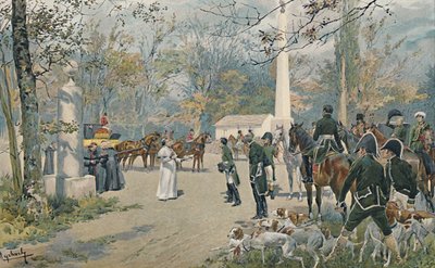 اجتماع نابليون وبيوس السابع في فونتينبلو ، 1813 ، 1896 بواسطة غير معروف