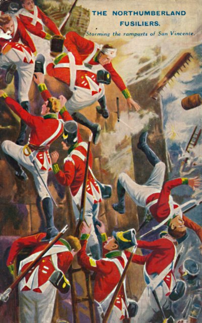 The Northumberland Fusiliers. اقتحام أسوار سان فنسنت ، 1812 ، 1939. بواسطة غير معروف