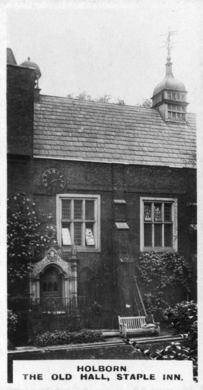 The Old Hall، Staple Inn، Holborn، London، c1920s بواسطة غير معروف