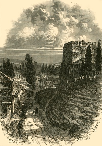 الجدران القديمة ، القسطنطينية ، القرن الرابع عشر ، 1890. بواسطة غير معروف