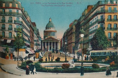 البانثيون و Rue Soufflot ، باريس ، c1920 بواسطة غير معروف