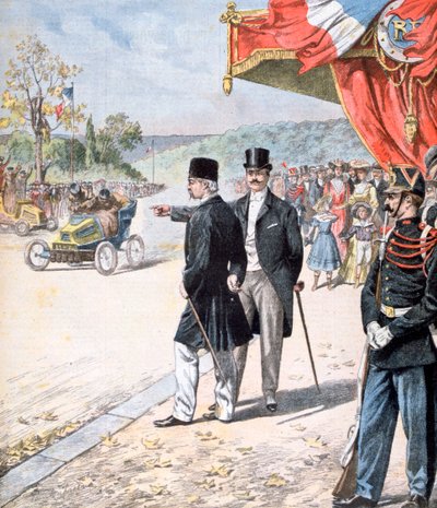 الشاه الفارسي مظفر الدين شاه قاجار في فرنسا 1902 بواسطة غير معروف
