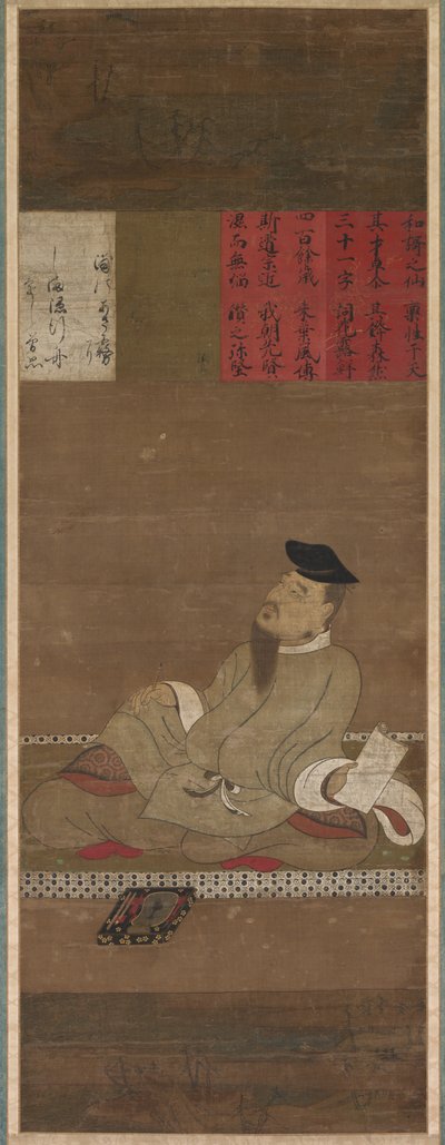 الشاعر Kakinomoto no Hitomaro ، ج .1300-1350. بواسطة غير معروف