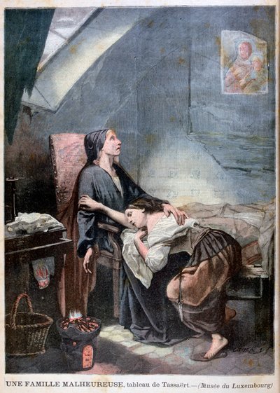 الأسرة المنكوبة بالفقر ، أو الانتحار ، 1849 ، 1897 بواسطة غير معروف