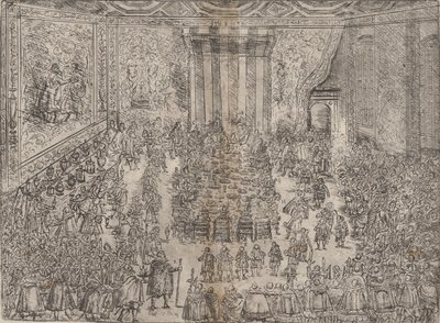The Princely Meal Die Fürstliche Mahlzeit ، من سلسلة تصور حفل زفاف ولفجا ... ، 1614. بواسطة غير معروف