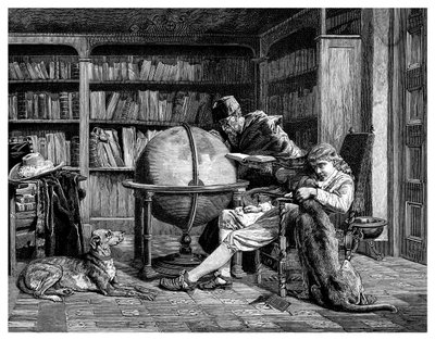 الأستاذ و تلميذه ، 1882 بواسطة غير معروف