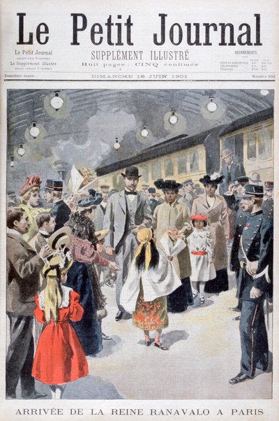 وصلت ملكة مدغشقر رانافالو إلى باريس عام 1901 بواسطة غير معروف