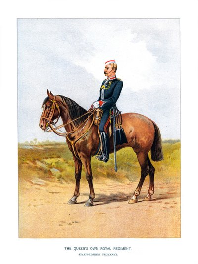 The Queens Own Royal Regiment، Staffordshire Yeomanry، c1890 بواسطة غير معروف