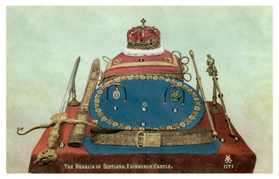 Regalia of Scotland ، قلعة إدنبرة ، القرن التاسع عشر أو القرن العشرين بواسطة غير معروف