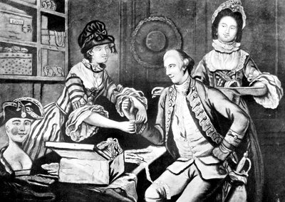 The Rival Milliners ، 1770 بواسطة غير معروف