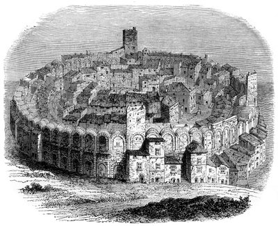 الساحة الرومانية في آرل ، بروفانس ، فرنسا ، في 1666 1882-1884 بواسطة غير معروف