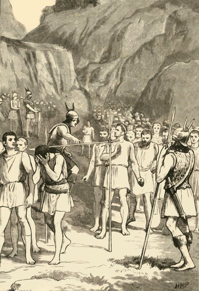 الرومان يمرون تحت نير في Caudine Forks ، 1890. بواسطة غير معروف