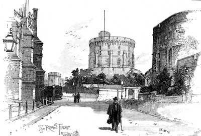 The Round Tower، Windsor Castle، Berkshire، 1900 بواسطة غير معروف