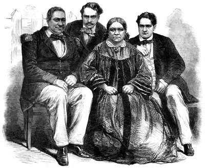 الأسرة الملكية في تاهيتي ، 1864 بواسطة غير معروف