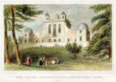 المرصد الملكي غرينتش ، Flamsteed House ، Greenwich Park ، London ، c1835 بواسطة غير معروف