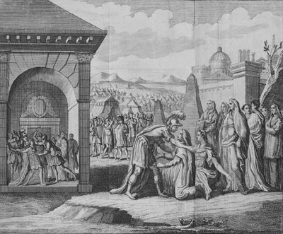 مشهد مأساة كوريولانوس ، 1749. بواسطة غير معروف