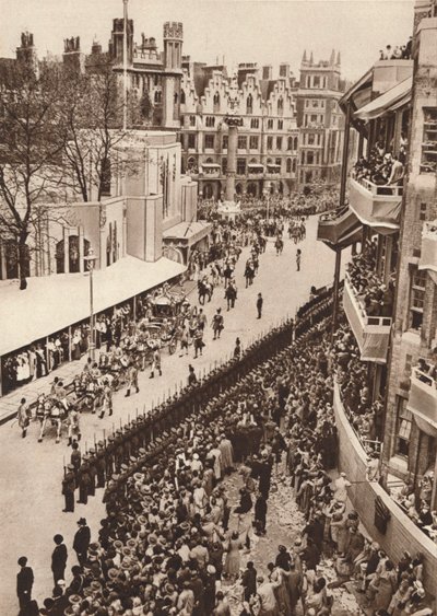 يترك مدرب الدولة دير وستمنستر بعد تتويج الملك جورج السادس ، 1937 بواسطة غير معروف