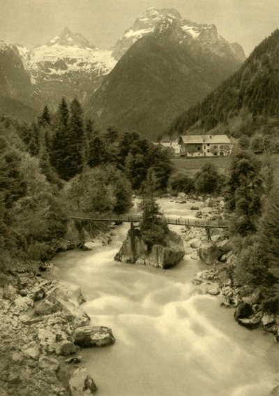 The Teufelssteg Devils Bridge، Lofer، Austria، c1935. بواسطة غير معروف