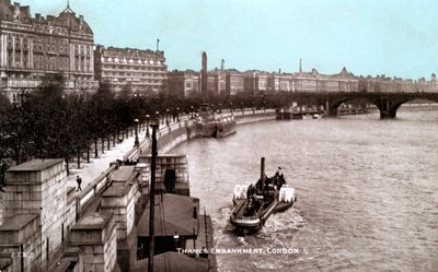 The Thames Embankment ، لندن ، أوائل القرن العشرين بواسطة غير معروف