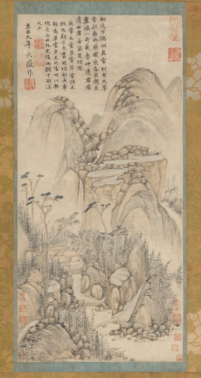 كوخ من القش في Liangchang ، القرنين السابع عشر والثامن عشر. بواسطة غير معروف