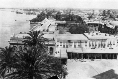 نهر دجلة ، من المستشفى البريطاني العام الحادي والثلاثين ، بغداد ، بلاد الرافدين ، الحرب العالمية الأولى ، 1918 بواسطة غير معروف
