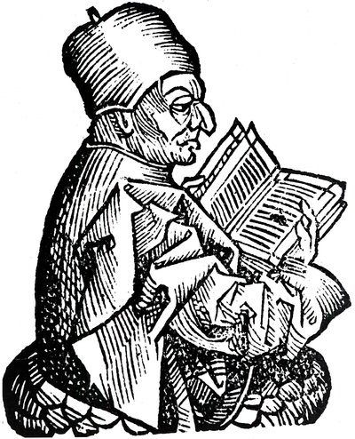 The Venerable Bede c673-735 ، اللاهوتي والباحث والمؤرخ الأنجلو ساكسوني ، 1493 بواسطة غير معروف
