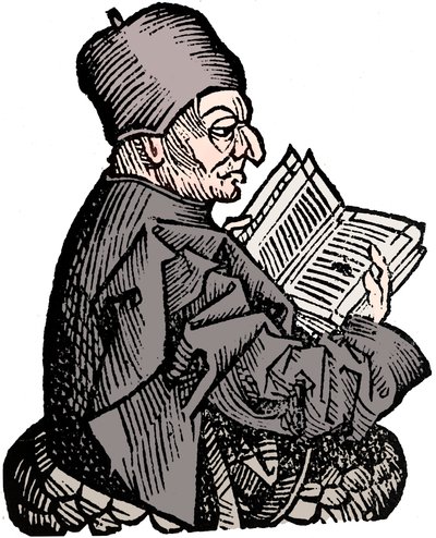 The Venerable Bede c673-735 ، اللاهوتي والباحث والمؤرخ الأنجلو ساكسوني ، 1493 بواسطة غير معروف